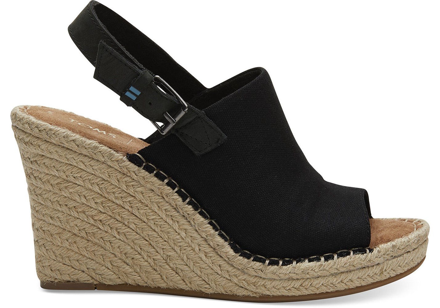 Toms Wedge Damskie Czarne - Monica Heel - 07ZUFNECO